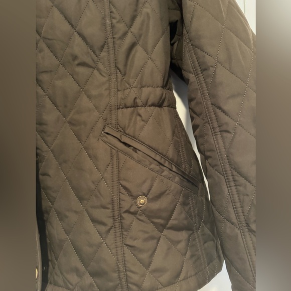 Barbour Millfire Diamond- Quilted Jacket. Brown/olive color.  Size 14. - Picture 5 of 12